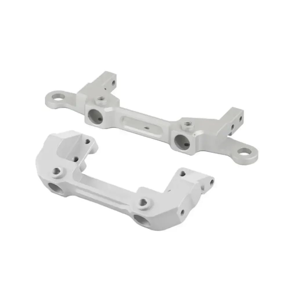 Aluminum Front & Rear Bumper Servo Mount Bracket Compatible With 1/10 RC III Series AXI03007 Models(Silver)