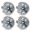 4PCS 2.2'' Aluminum Alloy Wheel Rim Tire Hub 64x36mm RC Upgrade Parts for 1/10 TRAXXAS TRX4 AXIAL SCX10 90046 YK4102 D90 MJX H8H Crawler RC Car (Titanium) view 1