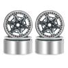 4PCS 2.2'' Aluminum Alloy Wheel Rim Tire Hub 64x36mm RC Upgrade Parts for 1/10 TRAXXAS TRX4 AXIAL SCX10 90046 YK4102 D90 MJX H8H Crawler RC Car (Titanium) view 4