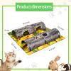 Natural Plan Puss Tunnel and Rest Mat for Play Hide Jump Sleep Highlighting 4 Cavities Pliable Machine Launderable 40x47 Inches Pliable Tunnel view 3