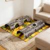 Natural Plan Puss Tunnel and Rest Mat for Play Hide Jump Sleep Highlighting 4 Cavities Pliable Machine Launderable 40x47 Inches Pliable Tunnel view 4