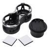 2 in 1 Cup Holder, Black ABS Double Drink Organizer with Base for Bottles, Cans and Cups Under 70mm view 1
