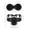 2 in 1 Cup Holder, Black ABS Double Drink Organizer with Base for Bottles, Cans and Cups Under 70mm view 2