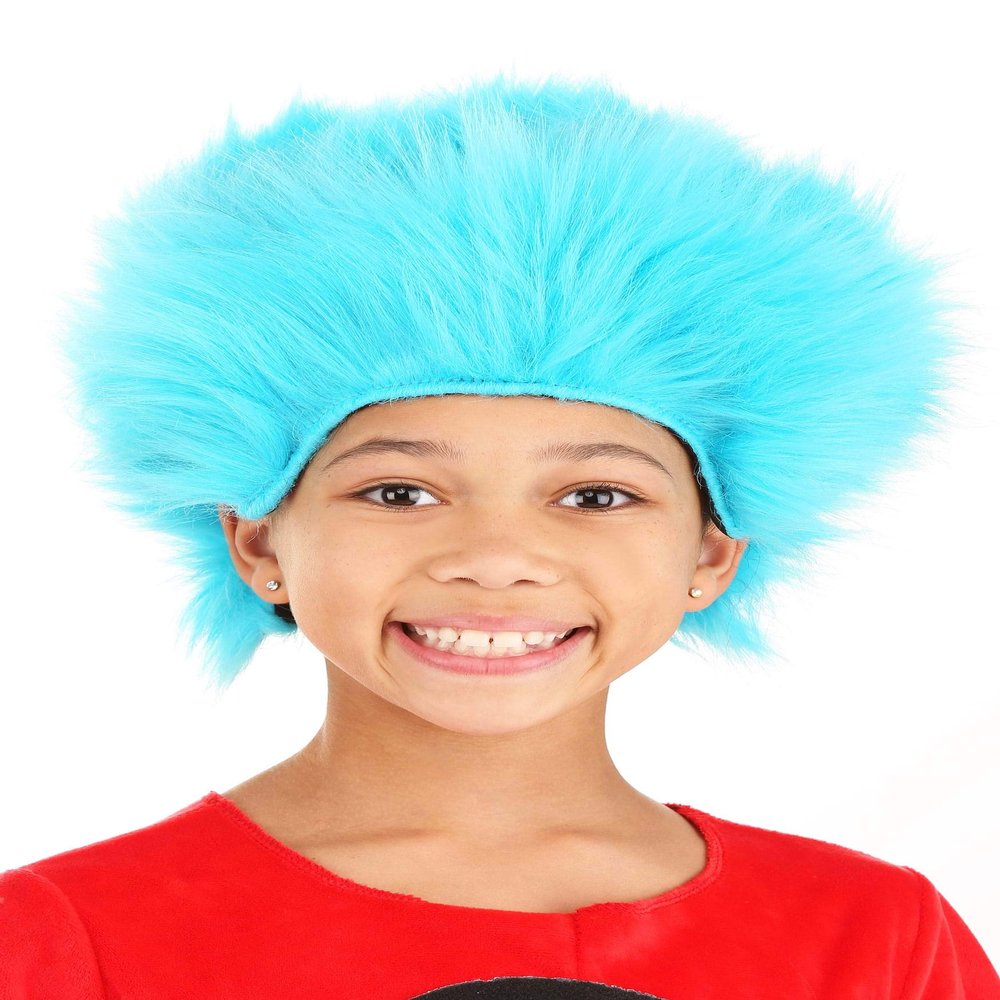 elope Dr. Seuss Thing 1 & Thing 2 Plush Costume Wig for Kids Standard Bundle