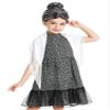 ACSUSS Girls 100 Day School Cosplay Costumes Sleeveless Floral Print Dress with Fringed Shawl Granny Outfits Blue 6 Years view 1