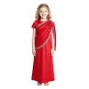 JEATHA Kids Stage Performance Dress Kurta Sharara Set Short Sleeve Maxi Robe Prayer Abaya Salwar Suit Red 10-11 Years view 2