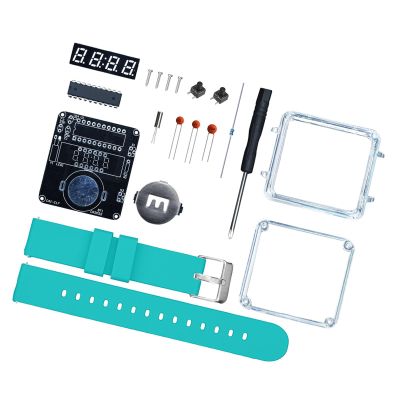 Peiiwdc LED Digital Clock Kits with Display Straps Components for Customizable Electronics Projects Not Tools Required LED Electronic Clock Kits