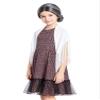 ACSUSS Girls 100 Day School Cosplay Costumes Sleeveless Floral Print Dress with Fringed Shawl Granny Outfits Hot Pink 8 Years view 2