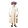 ACSUSS Girls 100th Day of School Outfit Grandma Dress with Lace Shawl Stage Performance Pretend Play Sets White 12 Years view 1
