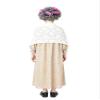 ACSUSS Girls 100th Day of School Outfit Grandma Dress with Lace Shawl Stage Performance Pretend Play Sets White 12 Years view 2