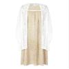 ACSUSS Girls 100th Day of School Outfit Grandma Dress with Lace Shawl Stage Performance Pretend Play Sets White 12 Years view 4