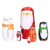 Spryflower 6Pcs Russian Nesting Dolls, Wooden Handcrafted Matryoshka Dolls, Cartoon Painted Desktop Ornament for Home Decoration, Festive Gift for Christmas Birthday Halloween view 2