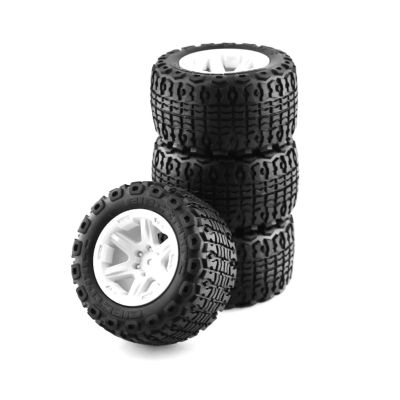 RC Tyre Toys Models for MJX for Hyper Go H16 16207 16208 16209 16210 1/16 4pcs 104mm Diameter Rubber Wheel Tire Tyre with 12mm Hex Rc Car Parts Replacement