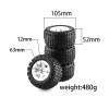 RC Tyre Toys Models for MJX for Hyper Go H16 16207 16208 16209 16210 1/16 4pcs 104mm Diameter Rubber Wheel Tire Tyre with 12mm Hex Rc Car Parts Replacement view 2
