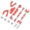 Rc Cars Upgrade Parts for WPL for D12 D22 D32 D42 1/10 Metal Steering Cup Upper Lower Arm Steering Slider Turning Block RC Car Upgrades Parts Accessories(Red) view 1