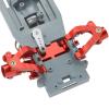 Rc Cars Upgrade Parts for WPL for D12 D22 D32 D42 1/10 Metal Steering Cup Upper Lower Arm Steering Slider Turning Block RC Car Upgrades Parts Accessories(Red) view 3