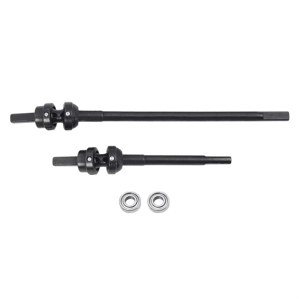 RC Cars Models Compatible with Axial for Capra 1.9 for UTB for Buggy 1/10 RC Crawler Steel Front Drive Shaft CVD Three Joint Shaft 52 Degree Steering