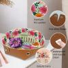 2Pcs PU Dice Holder Folding for RPG DND Table Games, Dice Trays Storage Box Portable Folding Rolling Dice Tray, Vibrant Fresh Floral view 2