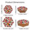 2Pcs PU Dice Holder Folding for RPG DND Table Games, Dice Trays Storage Box Portable Folding Rolling Dice Tray, Vibrant Fresh Floral view 3
