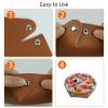 2Pcs PU Dice Holder Folding for RPG DND Table Games, Dice Trays Storage Box Portable Folding Rolling Dice Tray, Vibrant Fresh Floral view 4