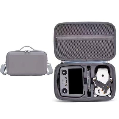 Hard Shell PU Portable Carrying Bag For DJI Lito 1/X1 RC2 Screen Controller Anti-Crush Waterproof Shockproof Anti-drop Bump-Resistant Storage Case with Comfortable Handle and Shoulder Strap (Gray)