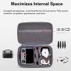 Hard Shell PU Portable Carrying Bag For DJI Lito 1/X1 RC2 Screen Controller Anti-Crush Waterproof Shockproof Anti-drop Bump-Resistant Storage Case with Comfortable Handle and Shoulder Strap (Gray) view 3