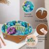 2Pcs PU Dice Holder Folding for RPG DND Table Games, Dice Trays Storage Box Portable Folding Rolling Dice Tray, Sea Beachglass Print view 2