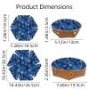 2Pcs PU Dice Holder Folding for RPG DND Table Games, Dice Trays Storage Box Portable Folding Rolling Dice Tray, Christmas Snowflake Blue view 3