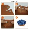 2Pcs PU Dice Holder Folding for RPG DND Table Games, Dice Trays Storage Box Portable Folding Rolling Dice Tray, Christmas Snowflake Blue view 4