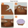 2Pcs PU Dice Holder Folding for RPG DND Table Games, Dice Trays Storage Box Portable Folding Rolling Dice Tray, Purple Polka Dots view 4