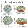 2Pcs PU Dice Holder Folding for RPG DND Table Games, Dice Trays Storage Box Portable Folding Rolling Dice Tray, Yellow and Blue Floral view 3