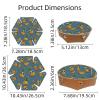 2Pcs PU Dice Holder Folding for RPG DND Table Games, Dice Trays Storage Box Portable Folding Rolling Dice Tray, Summer Glasses Fruits Blue view 3