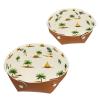 2Pcs PU Dice Holder Folding for RPG DND Table Games, Dice Trays Storage Box Portable Folding Rolling Dice Tray, Coconut Tree Sailboat view 1