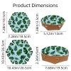 2Pcs PU Dice Holder Folding for RPG DND Table Games, Dice Trays Storage Box Portable Folding Rolling Dice Tray, Tropical Leaves Blue view 3