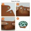 2Pcs PU Dice Holder Folding for RPG DND Table Games, Dice Trays Storage Box Portable Folding Rolling Dice Tray, Tropical Leaves Blue view 4