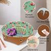 2Pcs PU Dice Holder Folding for RPG DND Table Games, Dice Trays Storage Box Portable Folding Rolling Dice Tray, Happy Outdoor Pigs view 2