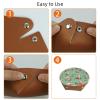 2Pcs PU Dice Holder Folding for RPG DND Table Games, Dice Trays Storage Box Portable Folding Rolling Dice Tray, Happy Outdoor Pigs view 4