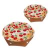 2Pcs PU Dice Holder Folding for RPG DND Table Games, Dice Trays Storage Box Portable Folding Rolling Dice Tray, Cherry Ink Orange view 1