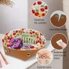 2Pcs PU Dice Holder Folding for RPG DND Table Games, Dice Trays Storage Box Portable Folding Rolling Dice Tray, Cherry Ink Orange view 2