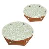 2Pcs PU Dice Holder Folding for RPG DND Table Games, Dice Trays Storage Box Portable Folding Rolling Dice Tray, Floral Green Background view 1