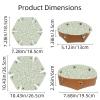2Pcs PU Dice Holder Folding for RPG DND Table Games, Dice Trays Storage Box Portable Folding Rolling Dice Tray, Floral Green Background view 3