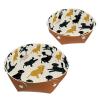 2Pcs PU Dice Holder Folding for RPG DND Table Games, Dice Trays Storage Box Portable Folding Rolling Dice Tray, Labrador Background view 1