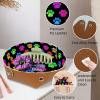 2Pcs PU Dice Holder Folding for RPG DND Table Games, Dice Trays Storage Box Portable Folding Rolling Dice Tray, Neno Colorful Dog Paw view 2