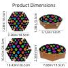 2Pcs PU Dice Holder Folding for RPG DND Table Games, Dice Trays Storage Box Portable Folding Rolling Dice Tray, Neno Colorful Dog Paw view 3