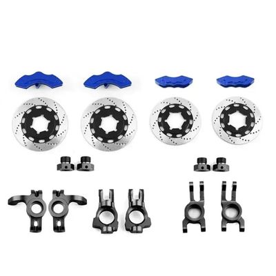 Simulation Disc Brake Caliper Set Compatible with 1/7 Scale Raytheon Rally Car C3 E8414 E8415 RC Vehicles(BL BK)