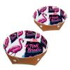 2Pcs PU Dice Holder Folding for RPG DND Table Games, Dice Trays Storage Box Portable Folding Rolling Dice Tray, Flamingo view 1