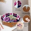 2Pcs PU Dice Holder Folding for RPG DND Table Games, Dice Trays Storage Box Portable Folding Rolling Dice Tray, Flamingo view 2