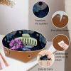 2Pcs PU Dice Holder Folding for RPG DND Table Games, Dice Trays Storage Box Portable Folding Rolling Dice Tray, Waves Yin and Yang view 2