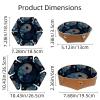 2Pcs PU Dice Holder Folding for RPG DND Table Games, Dice Trays Storage Box Portable Folding Rolling Dice Tray, Waves Yin and Yang view 3