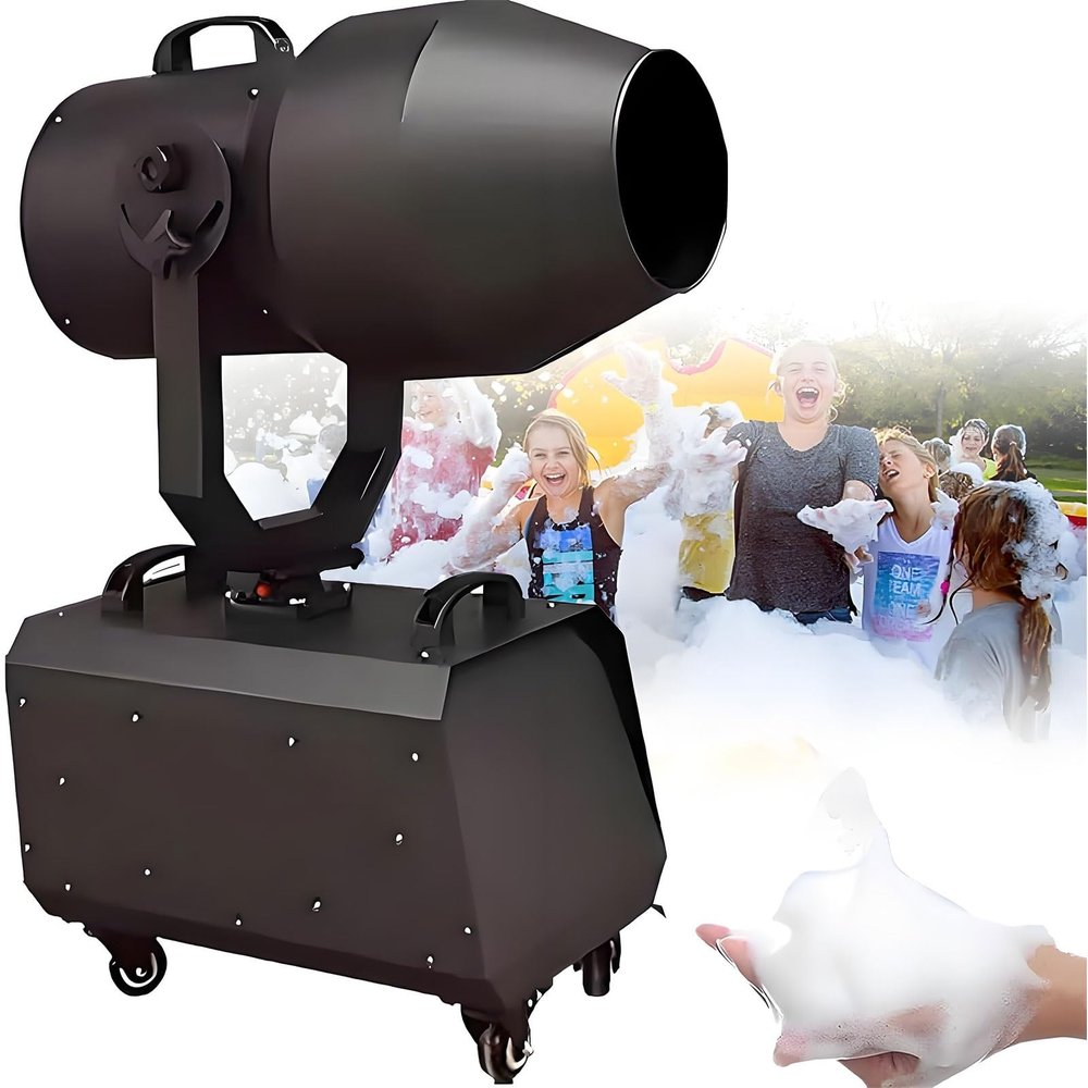 1000W/2000W Party Foam Machine, Shaking Head Jet Bubble Machine Large Stage Foam Machine Summer Pool Water Toys with 6-10M Distance and 40 Coverage for Outdoor Parties Water Park Pool Party(2000W)